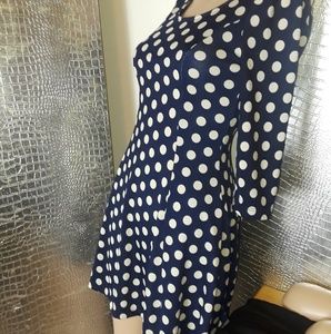 LAPIS Polka dotted knit dress
